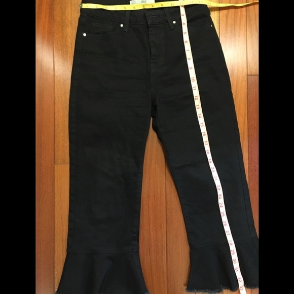 Topshop Moto Dree Cropped Kick Flare Black Jeans F. - Picture 12 of 16